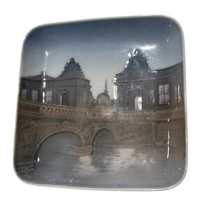Vintage Bing & Grendahl Porcelain Trinket Dish Marble Bridge in Copenhagen EUC
